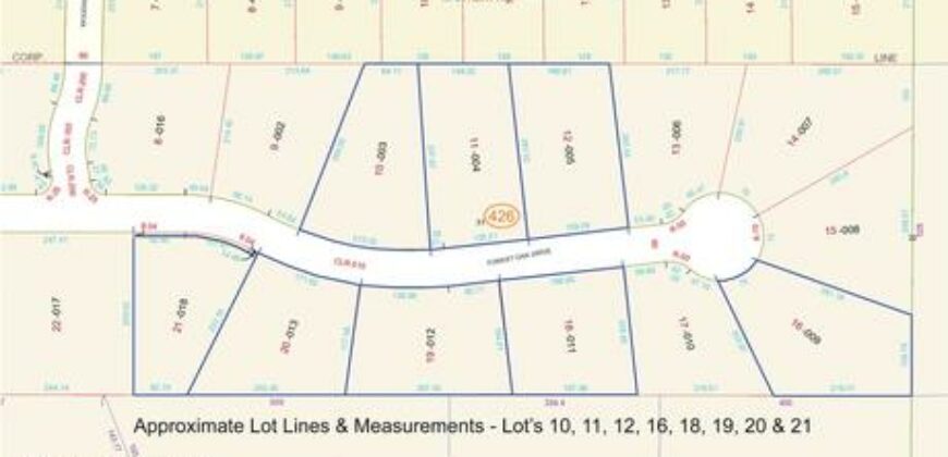 McHenry – 7212  Forest Oak Dr  Lot 10,11,12,16,18,19,20,21